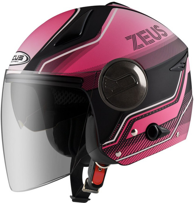 ZEUS ZS 612A AD17 內墨鏡 兩段通風 防水設計 全可拆 多色 半罩 3/4罩 安全帽, 消光黑粉紅