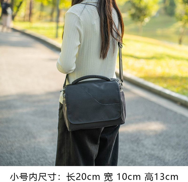 佳能相機包 適用於R50 M200 M50二代 R10 R8 R7 200D 90D 600D 850D單反微單相機, 1個, 黑色小號, 黑色