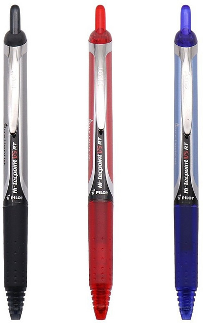 PILOT 百樂 BX-RT-V5 按鍵式鋼珠筆 (0.5mm)辦公學習必備, 黑, 1支