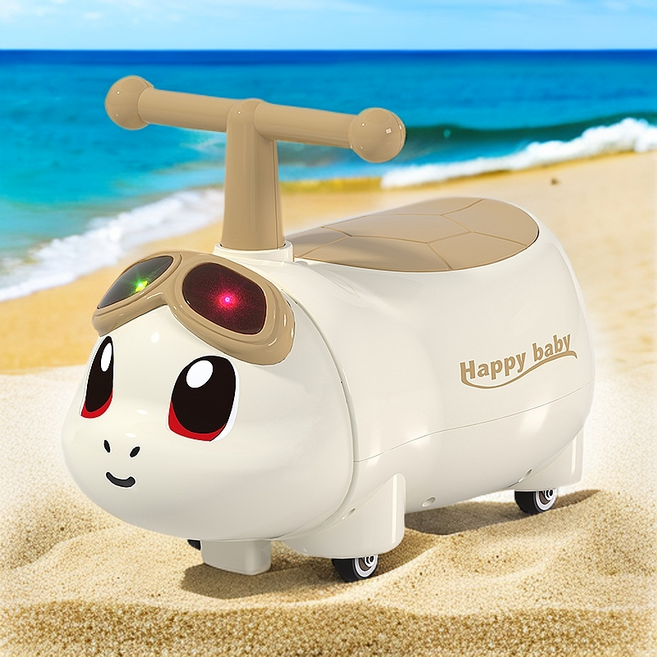 Happy baby 兒童滑行車, 1套, 白360靜音輪+音樂燈
