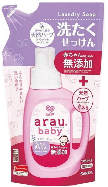 Arau Baby 無添加洗衣精補充包, 1個, 720ml