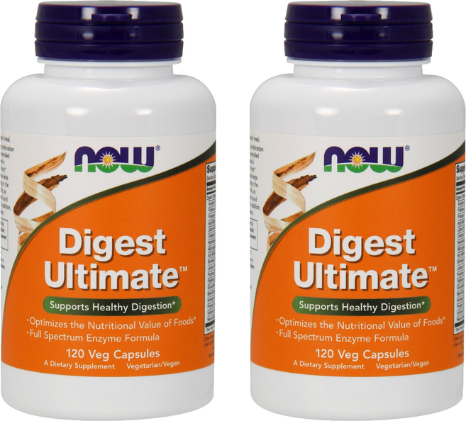 NOW Foods Digest Ultimate綜合酵素素食膠囊, 120顆, 2罐