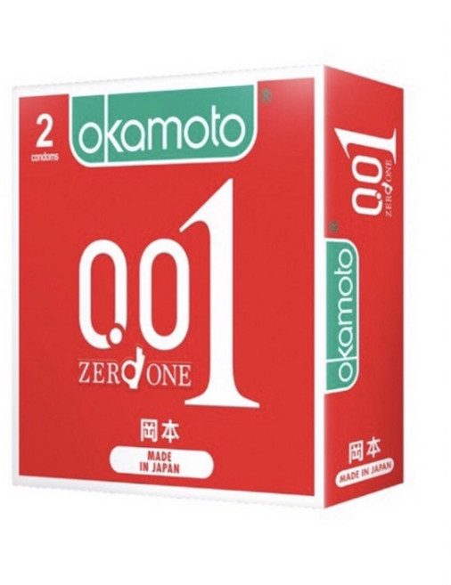 岡本0.01 保險套 隱密出貨 超薄貼身 安全舒適, 岡本001一盒(2入), 2個, 2個裝