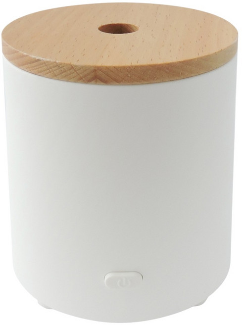 日系簡約無水香氛機 純精油擴香機 USB 電池兩用 靜音便攜 無須加水 車用居家香氛, 白色