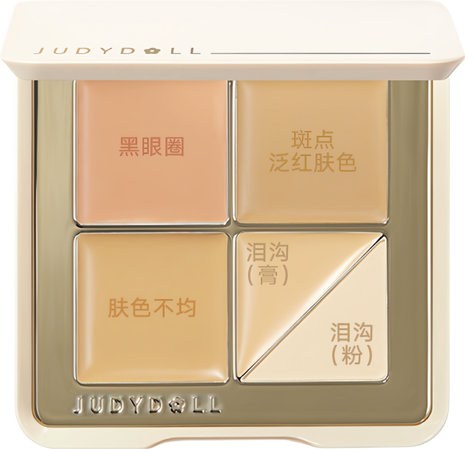 JUDYDOLL 雲柔遮瑕盤 多功能四格遮瑕膏 1.5中性膚色, 1個