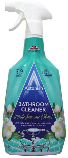 Astonish 浴室清潔劑 白茉莉羅勒香 750ml,輕鬆去除皂垢水垢, 1個, 浴室廁所清潔劑 #29716