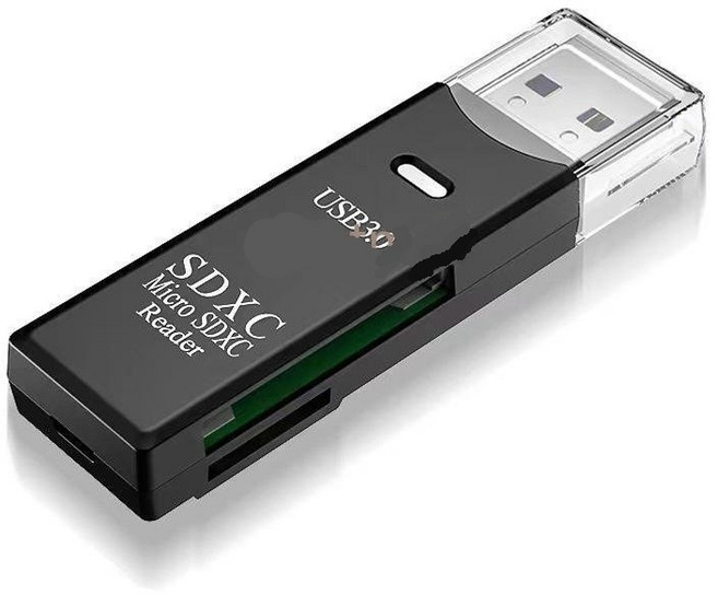 USB 3.0 SD/MicroSD 讀卡機 支援SDXC/MicroSDXC, 黑色, 1個, USB多功能讀卡機