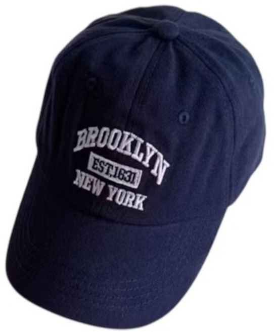 兒童時尚刺繡棒球帽 - BROOKLYN潮流遮陽帽 舒適透氣可調節