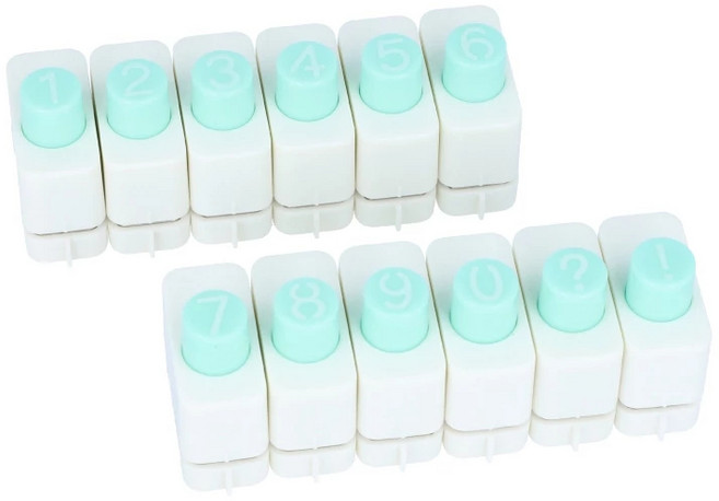 KW-triO 字母打孔組 AF-01 字母排列打孔器, 1個, 數字 (字母機刀頭)