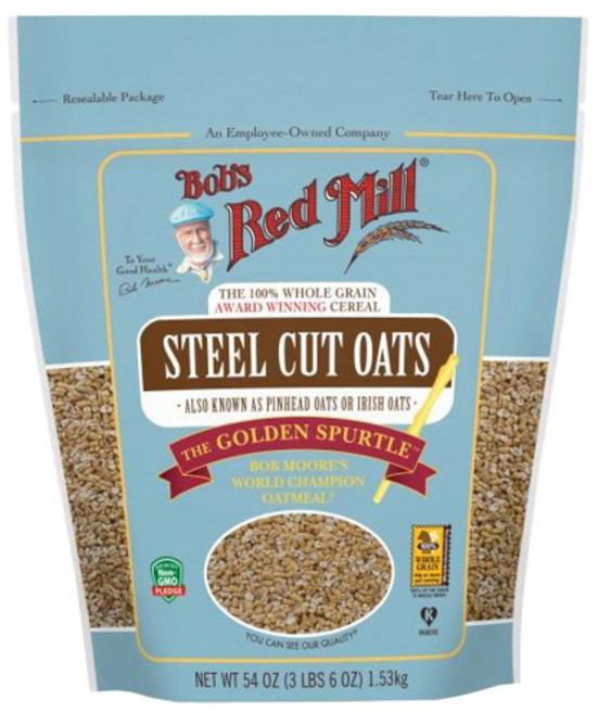 Bob's Red Mill 經典鋼切燕麥粒, 1包, 1.53kg