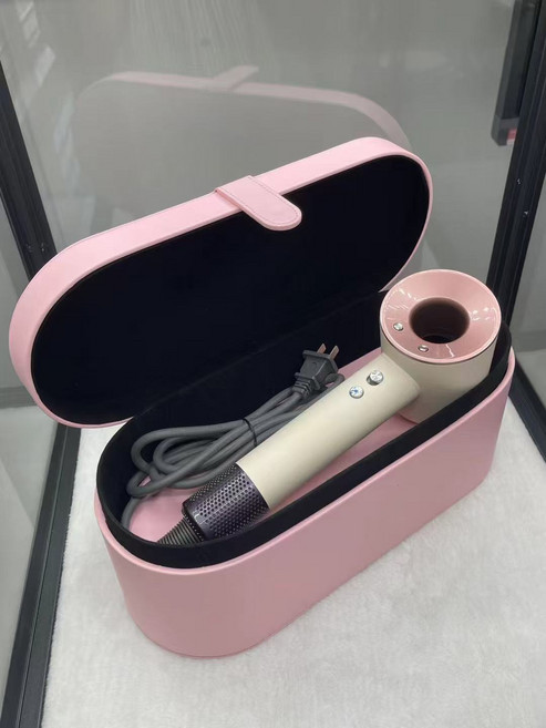 套裝高速吹風機高檔禮盒恒溫護發吹風筒可, 無規格, 粉色皮盒+落日玫瑰+風嘴+掛架