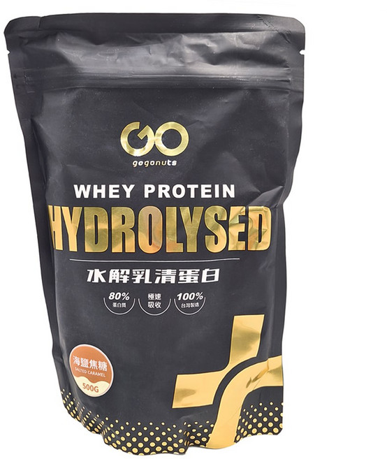 GOPower 果果能量 水解乳清蛋白飲 海鹽焦糖, 500g, 1包