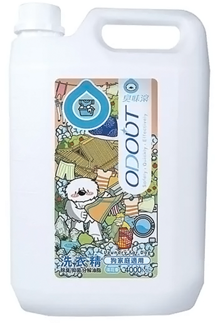 臭味滾 ODOUT 狗用洗衣精, 1桶, 4L