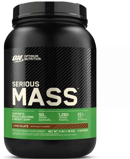OPTIMUM NUTRITION 歐恩 Serious Mass 巧克力, 1個, 1.36kg