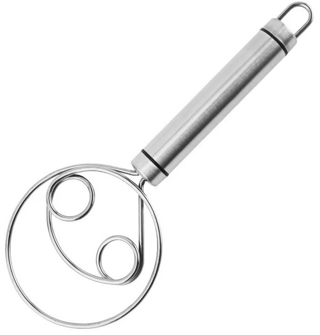 GUEFOON 304不鏽鋼攪面器烘焙工具打蛋器愛心線圈手動麵糰打粉拌麵器, 1個, 圓型攪拌器:如圖所示(3462)