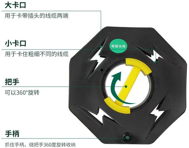 電線卷線盤 手動繞線盤 收納盤 電纜收線盤, 1個, 電線收線盤