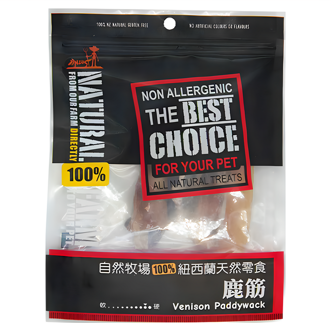 NATURAL FARM 自然牧場 經典系列 鹿筋 100%紐西蘭天然零食 非過敏性, 100g, 1包