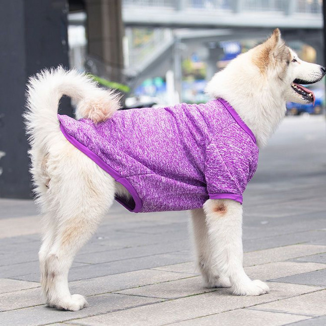 中大型犬寵物毛線衛衣, 1個, 大狗毛綫衛衣紫色,9XL胸圍87背長75釐米