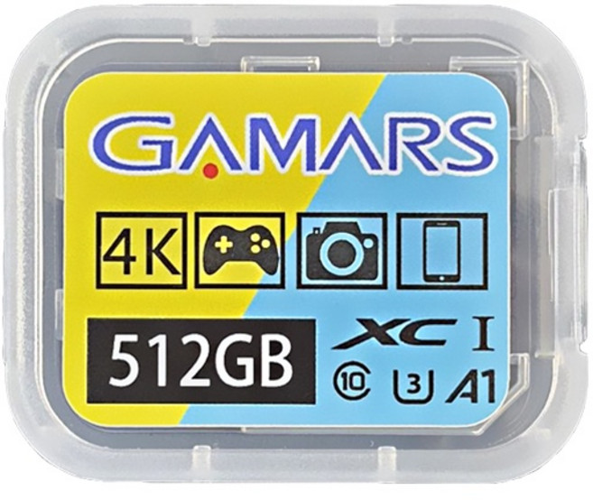 GAMARS 記憶卡 512GB A1 C1 U3, 1個, 512GB記憶卡