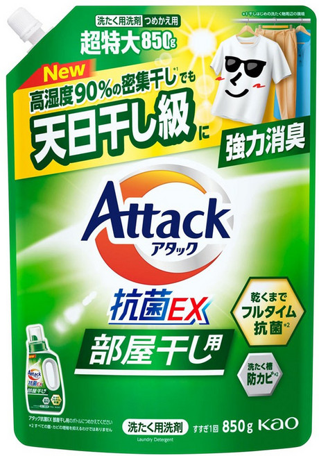 Attack Antibacterial EX (補充包) 850g, 1個
