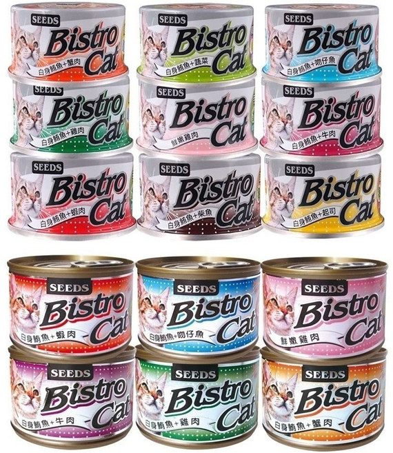 惜時 聖萊西Bistro Cat特級銀貓健康罐 80g/170g, 1個, 大罐, 170g, 隨機混搭