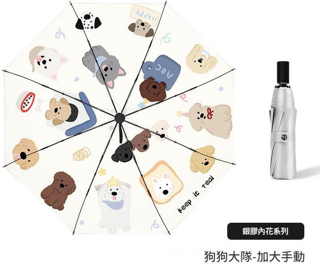 全自動晴雨兩用摺疊傘 清晨紫玫-銀膠防曬