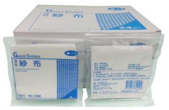 日炎 未滅菌紗布塊 4x4 (24包/盒), 1個