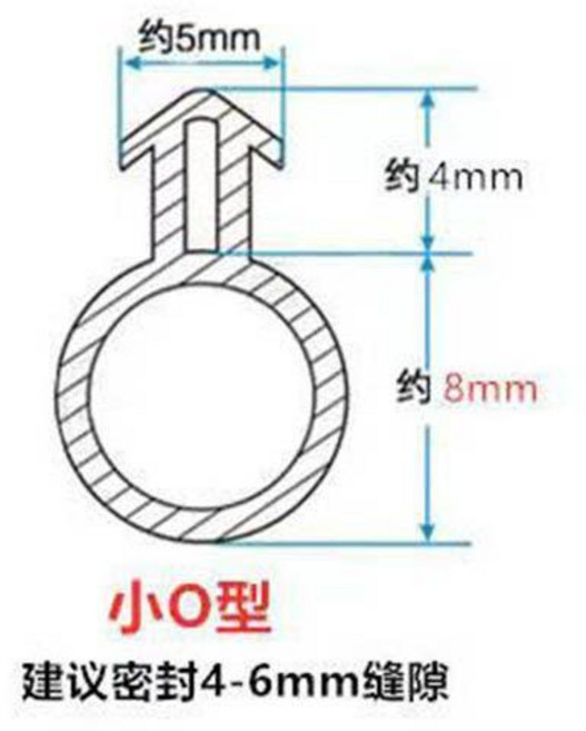 塑鋼門窗密封條 O型 隔音條 防風防塵 防水 保暖 抗凍 適用4-6mm縫隙, 1個, 一米價 多買整根 ,白色小O 適合4-6mm縫隙