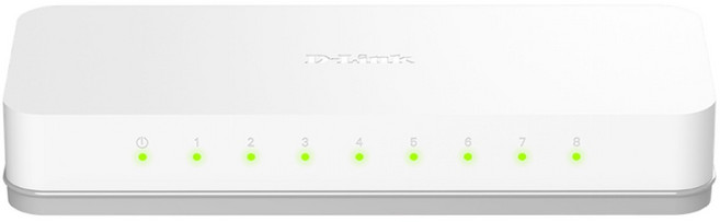 D-Link 八埠交換器 快速乙太網路 隨插即用 節能省電 穩定耐用 輕鬆擴展您的網路, DES-1008A, 1個