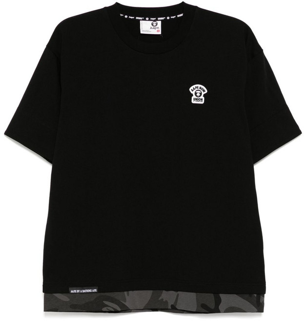 에이프바이베이프 문페이스 로고 티셔츠