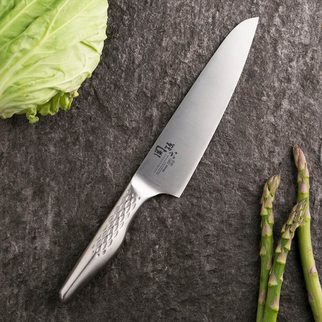 貝印KAI關孫六 匠創系列一體成型三德刀 不銹鋼多功能廚刀 180mm, 1個, 180mm廚刀