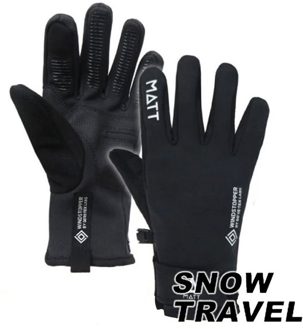 SNOW TRAVEL 雪之旅 GORE-TEX 防風保暖彈性手套 黑 AR-88