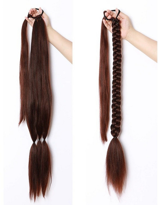 馬尾髮圈 綁帶馬尾 假髮女長馬尾 80cm 150g, 1個
