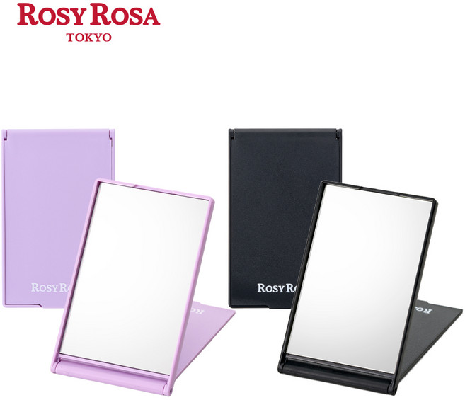 ROSY ROSA 真實之鏡 mini 日本製 便攜高清化妝鏡, 1個, 黑色
