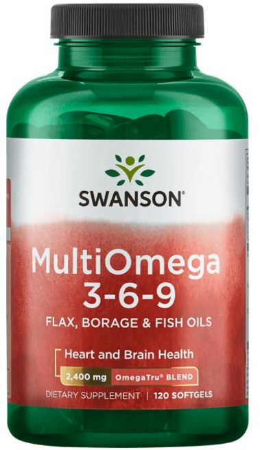 Swanson 斯旺森 綜合Omega 3-6-9軟膠囊 2400mg, 120顆, 1罐