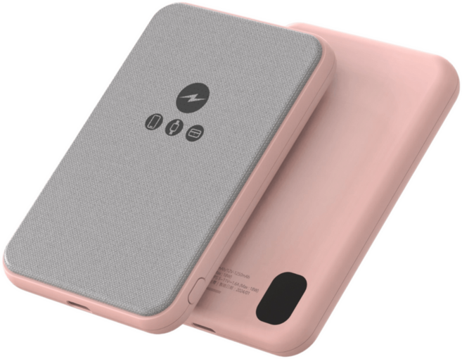 POLYBATT 磁吸三用行動電源 18W超薄快充 5000mAh PD/QC 適用iPhone Apple Watch AirPods 粉色 LT001, 粉色,單入