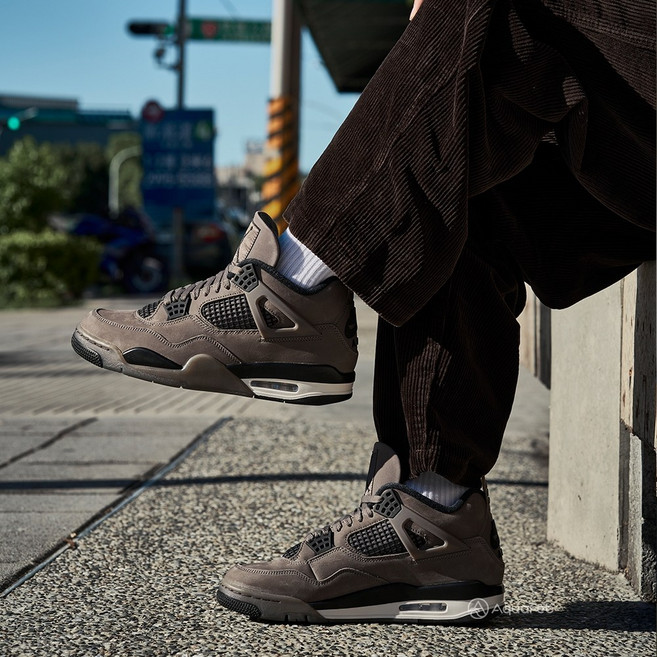 Nike Air Jordan 4 Retro 男鞋 霧黑灰色 AJ4 運動 拼接 復古 休閒鞋
