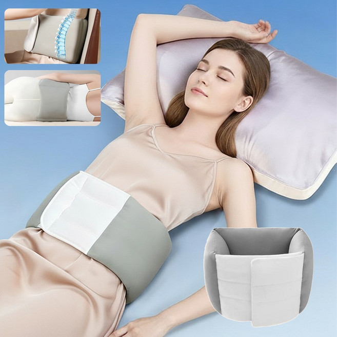 伊德萊斯 日式舒眠護腰枕 可調節睡眠腰墊 護腰帶靠墊 腰椎枕 腰部保暖腰托