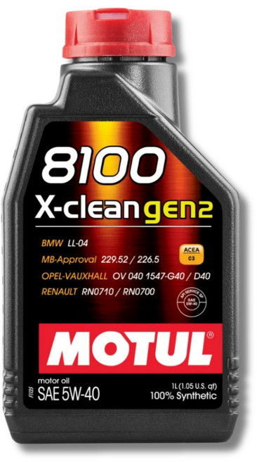 MOTUL 8100 X-clean gen2 5W40 全合成機油, 1個, 5W40 | 1公升