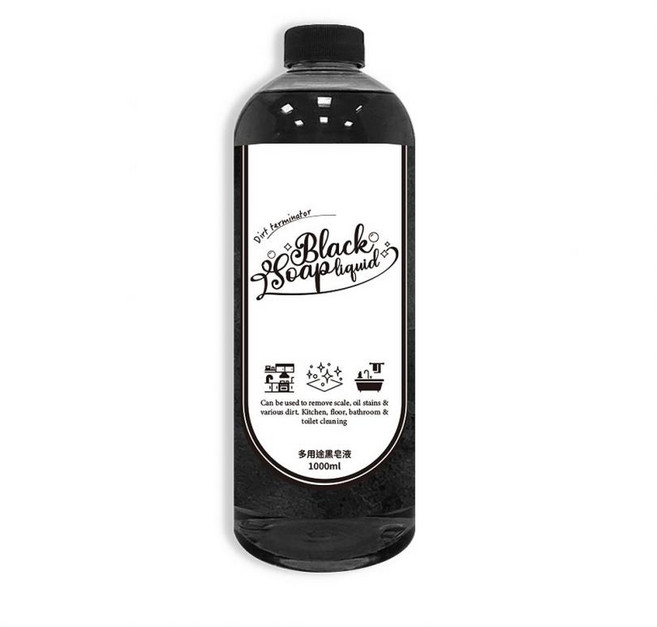 Dirt terminator 黑皂液 1000ml 橄欖油配方 多用途居家清潔 適用廚房浴室地板 驅蚊蟲, 1個, 1L