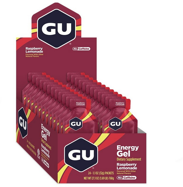 GU ENERGY 凝膠 覆盆莓 檸檬水 24入, 1個, 768g