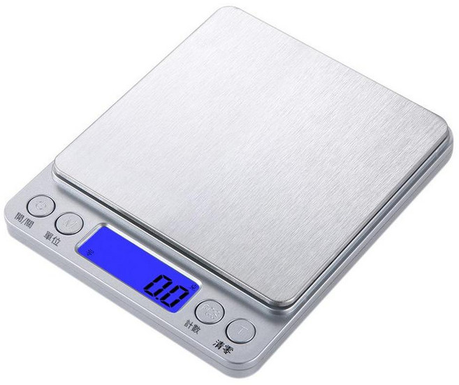 迷你高精度電子秤, 1個, 電池款中文2kg / 0.1g