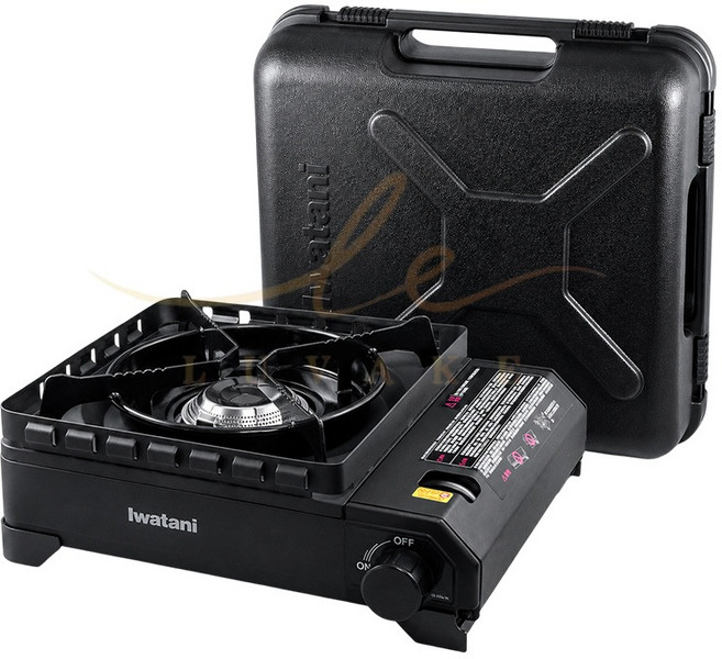 Iwatani 岩谷 重裝黑武士卡式爐 3.4kW CB-ODX-XG 附收納盒 雙層防風, 1個, 重裝黑武士卡式爐3.4kW