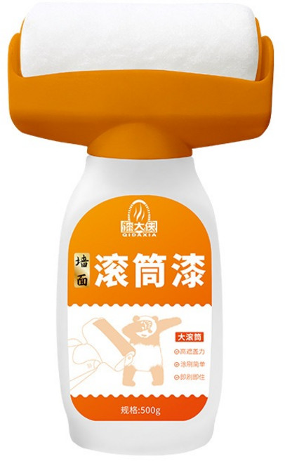 QIAOMEILI牆面滾筒漆 DIY牆面修補漆 一體式滾筒設計 輕鬆修補牆面, 1個