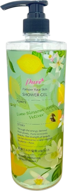 Pure 青檸花 & 岩蘭草淨嫩沐浴乳1L, 1個, 1L