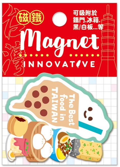 台灣美食文化創意磁鐵組, HQ07080-4台灣食