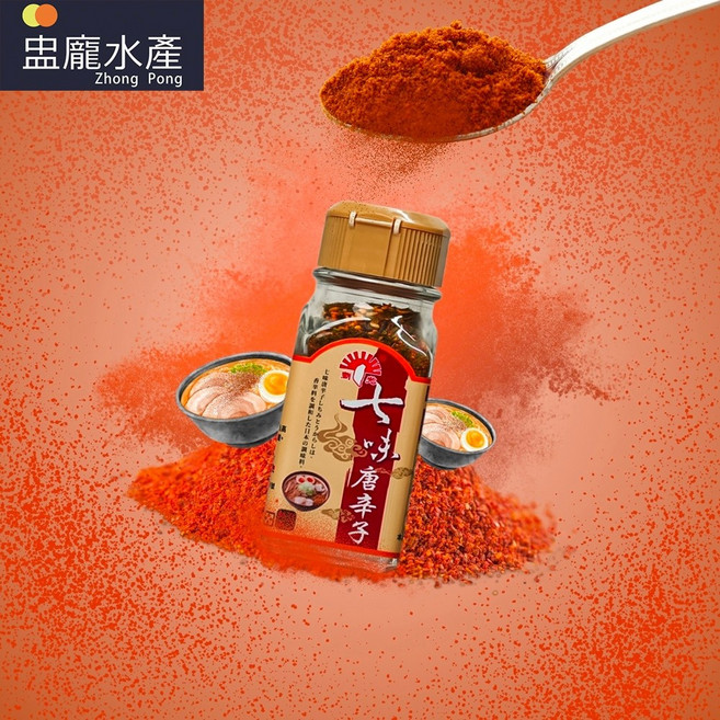盅龐水產 七味唐辛子 30公克, 1個, 單罐, 30g