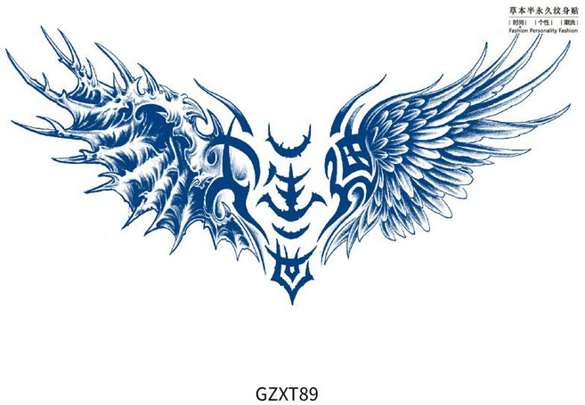 草本半永久紋身貼, 1個, GZXT-089
