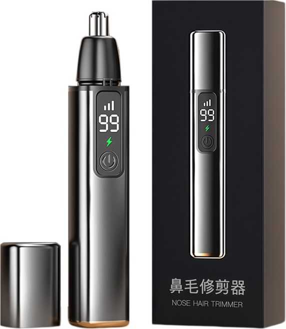 德國鼻毛修剪器 電動鼻毛機 USB充電 雙刀刃 不傷鼻腔, 黑色, 【智能防夾毛】不傷鼻腔-舒適修剪
