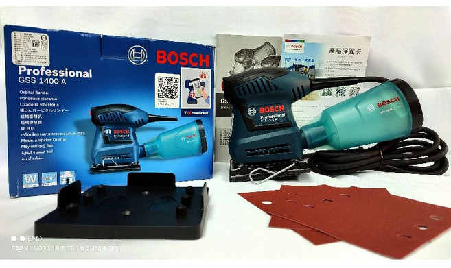 博世 GSS 1400A 砂紙機(集塵款) 含稅附發票 贈原廠砂紙三張 原廠打孔器 GSS1400A - 原廠保固, 1個